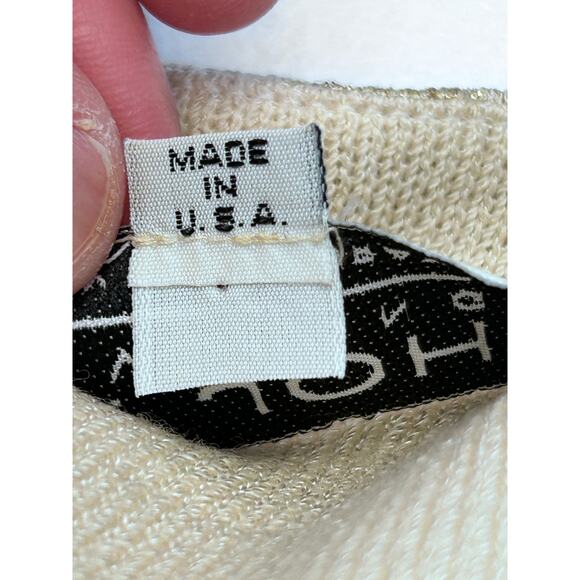 ST. JOHN Evening By Marie Gray Women's Size 10 Gold & Creme Blazer Luxury - Picture 11 of 15